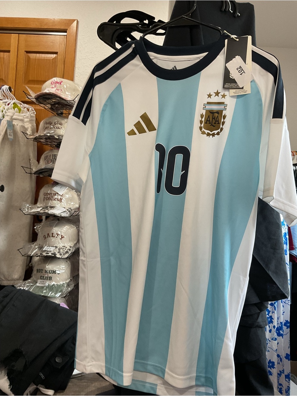 SA144 - Adidas Argentina Lionel Messi #10 AFA Soccer Jersey Men’s M NWT